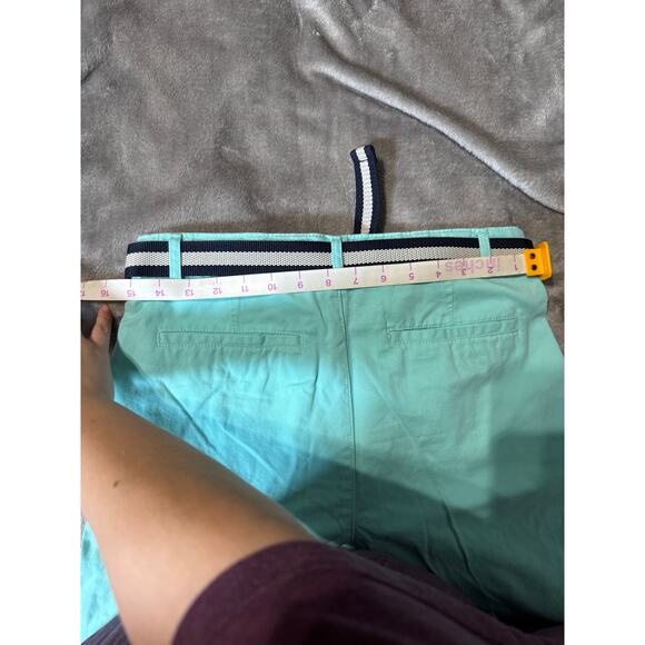 NWT Place SZ 16 Shorts Turquoise Light Blue w Belt Adjustable 10” Inseam Preppy - Picture 6 of 7
